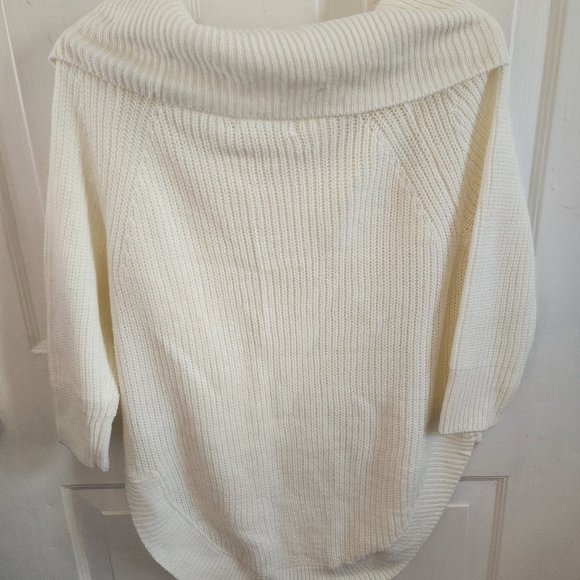 NWOT Cream Off Shoulder Sweater - Picture 2 of 2